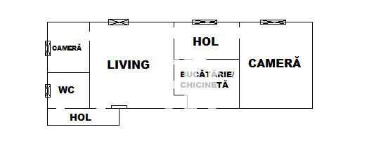 Casa de inchiriat - 88 mp utili - 3 camere - Trei Stejari